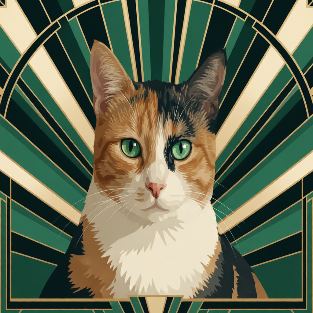 Styled pet portrait sample