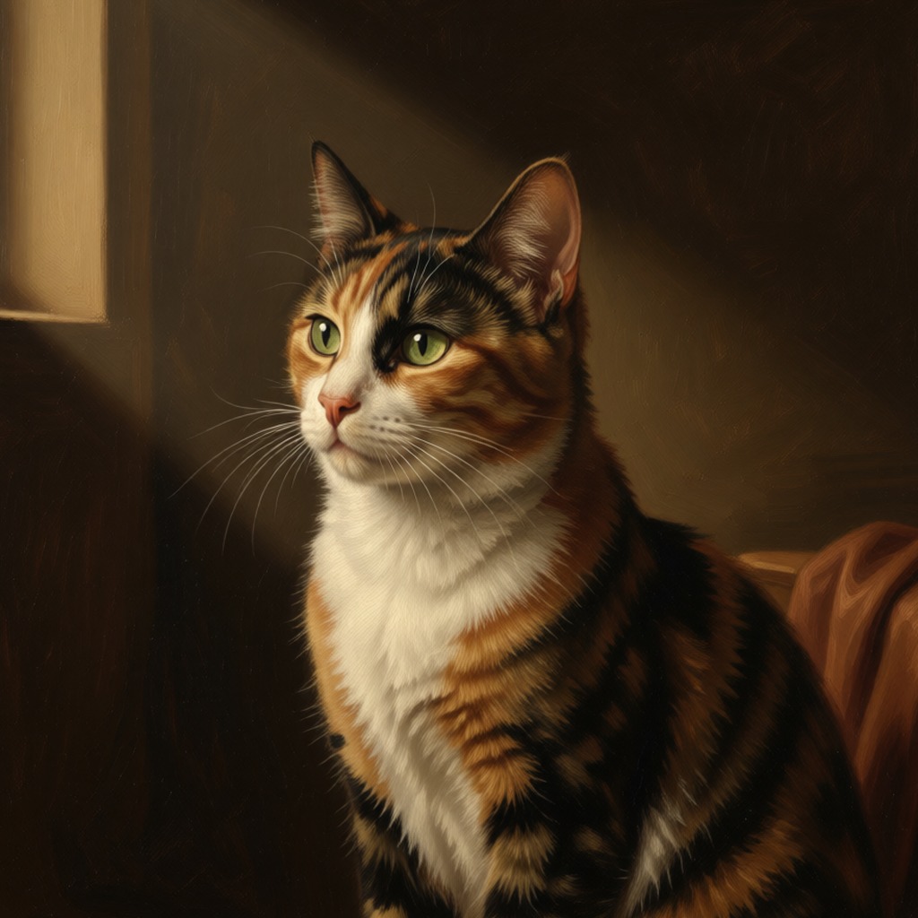 Styled pet portrait sample