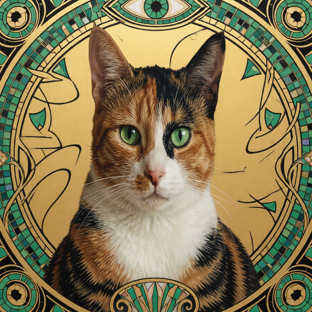 Styled pet portrait sample