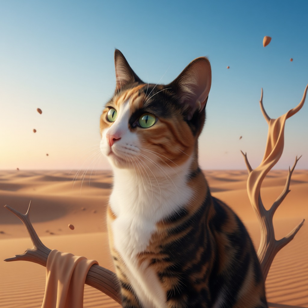 Styled pet portrait sample
