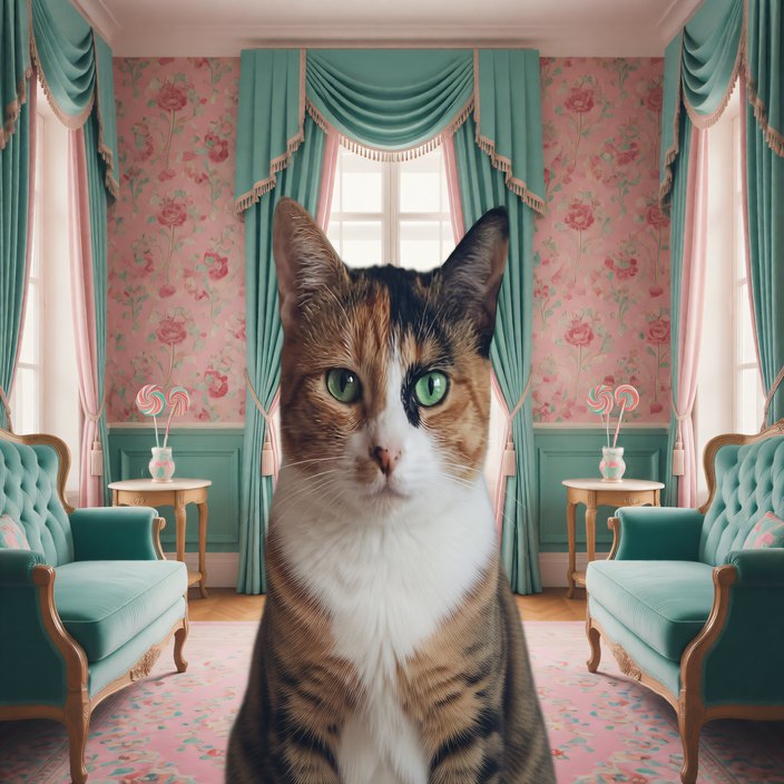 Styled pet portrait sample